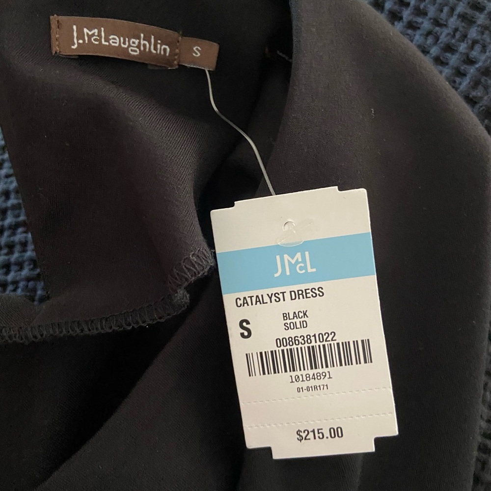 NWT J McLaughlin catalyst dress solid black sz small - Picture 5 of 6